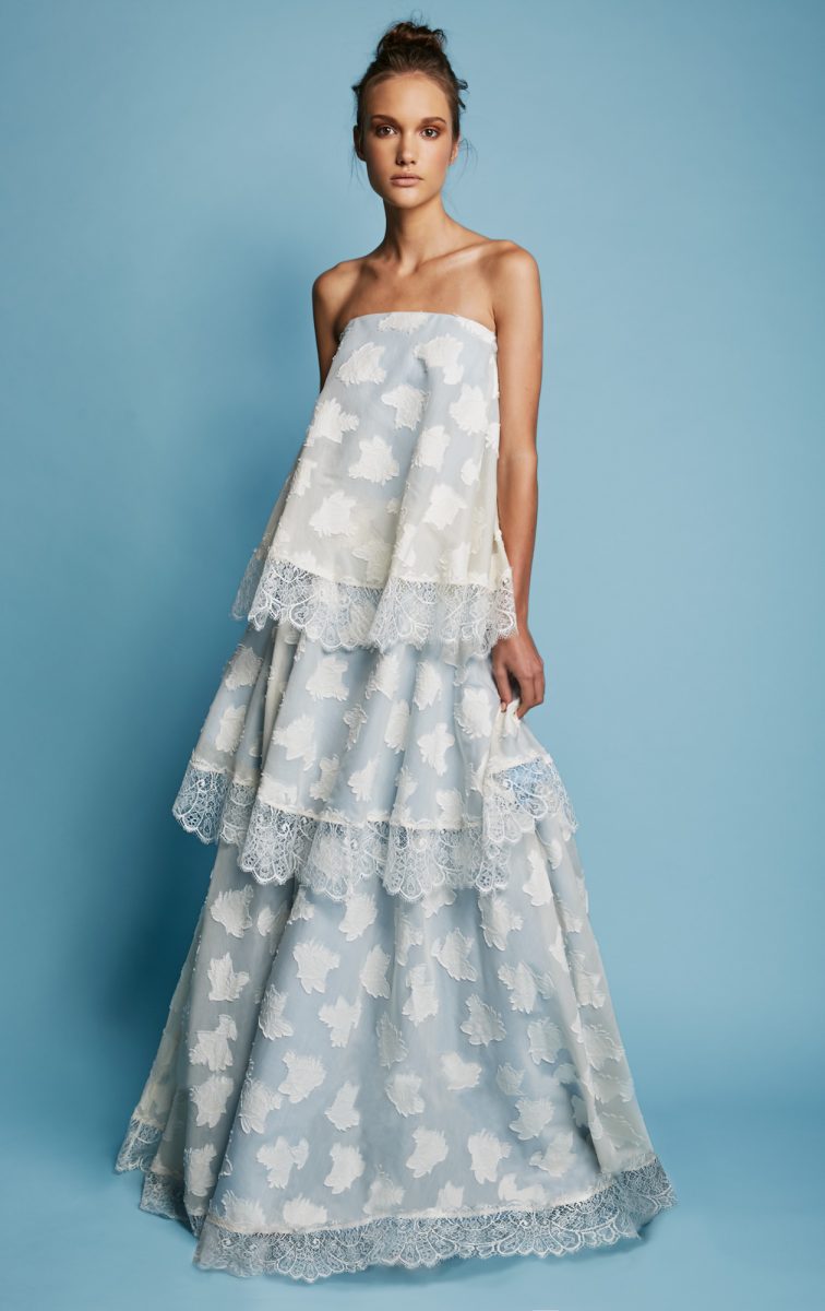 Tiered Organza and Lace Dress