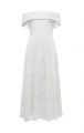 Poppy spanish lace off shoulder dress Front white