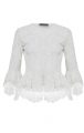 Chanel spanish lace jacket with lace peplum white Front