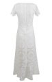 Kimmy asymmetric spanish lace dress Back white