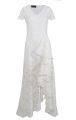Kimmy asymmetric spanish lace dress Front white