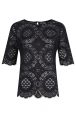 Daisy spanish lace top Front black
